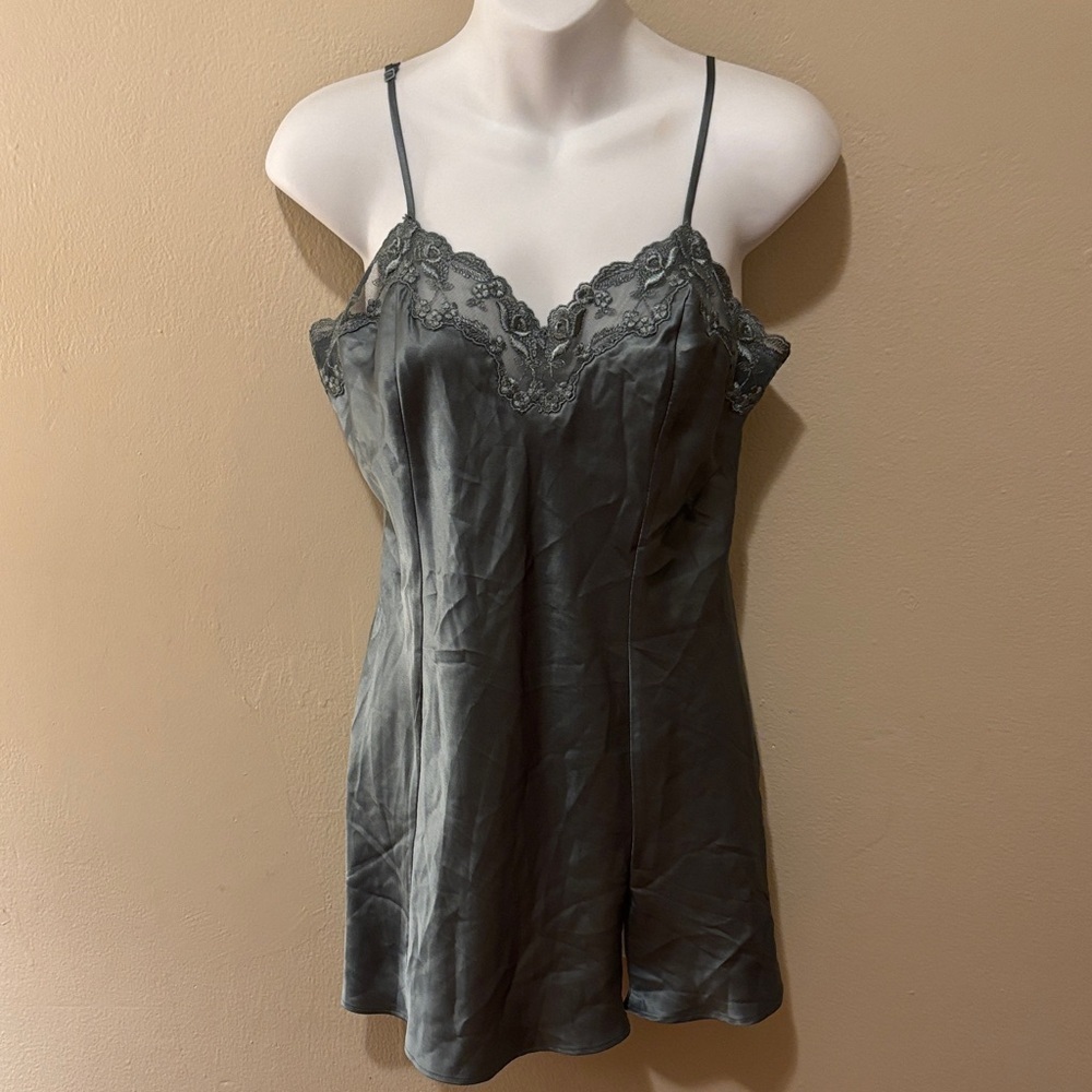Victoria's Secret Charcoal Lace Chemise